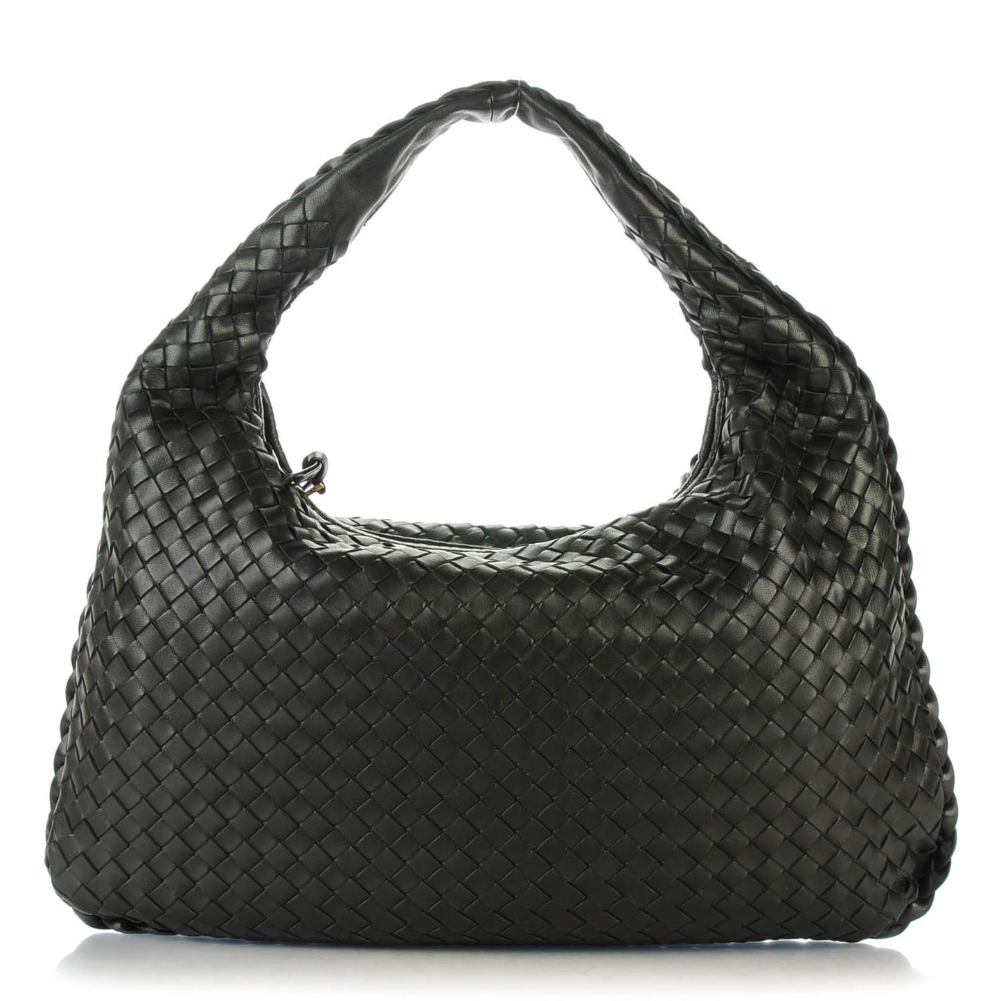 Nappa Intrecciato Medium Veneta Hobo Black