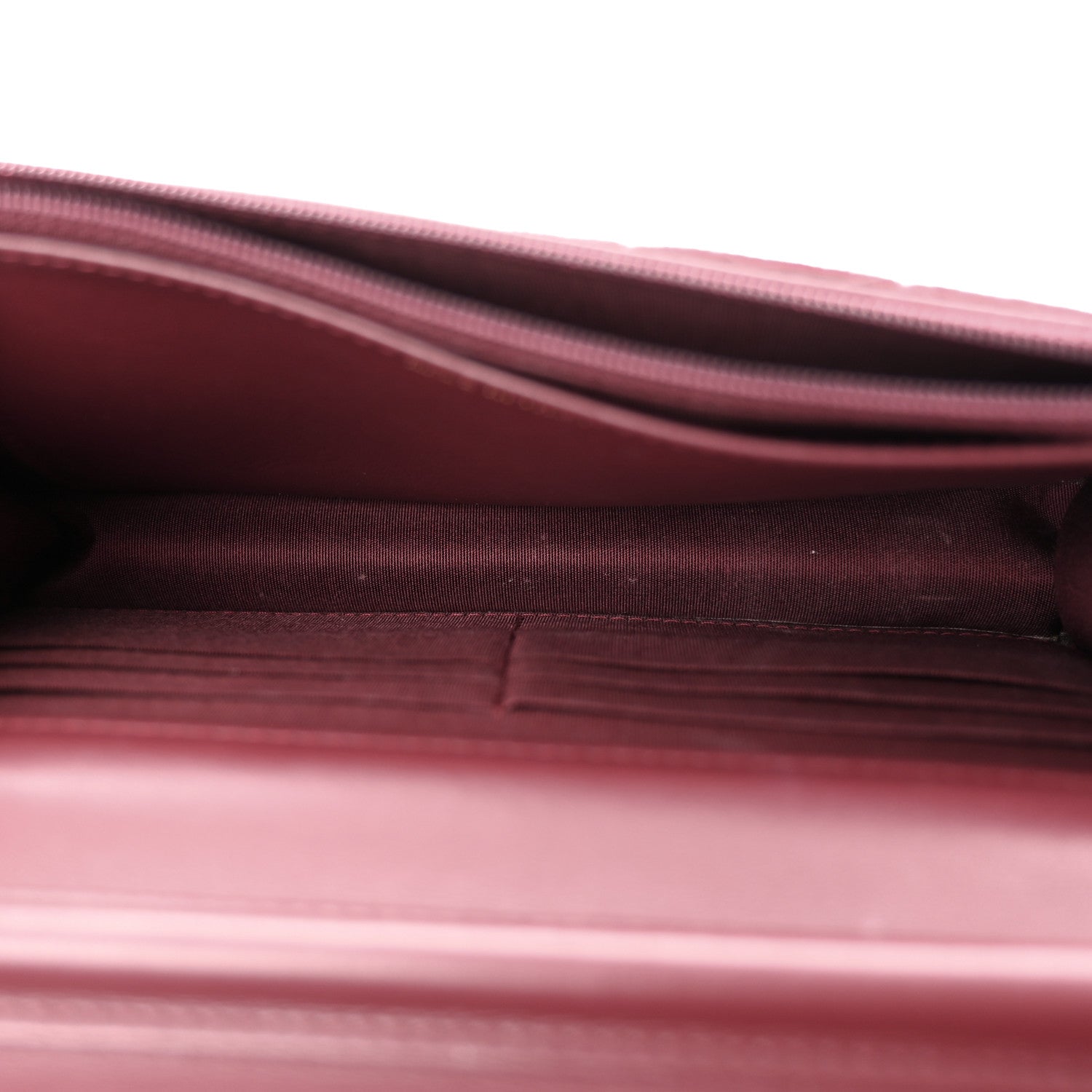 Chanel Velvet Quilted Pearl Crush Wallet On Chain WOC Burgundy 5 of 12