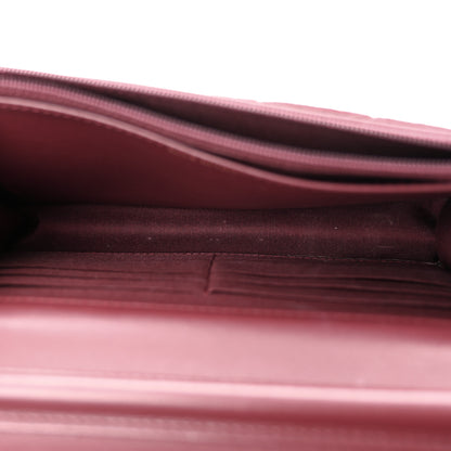 Chanel Velvet Quilted Pearl Crush Wallet On Chain WOC Burgundy 5 of 12