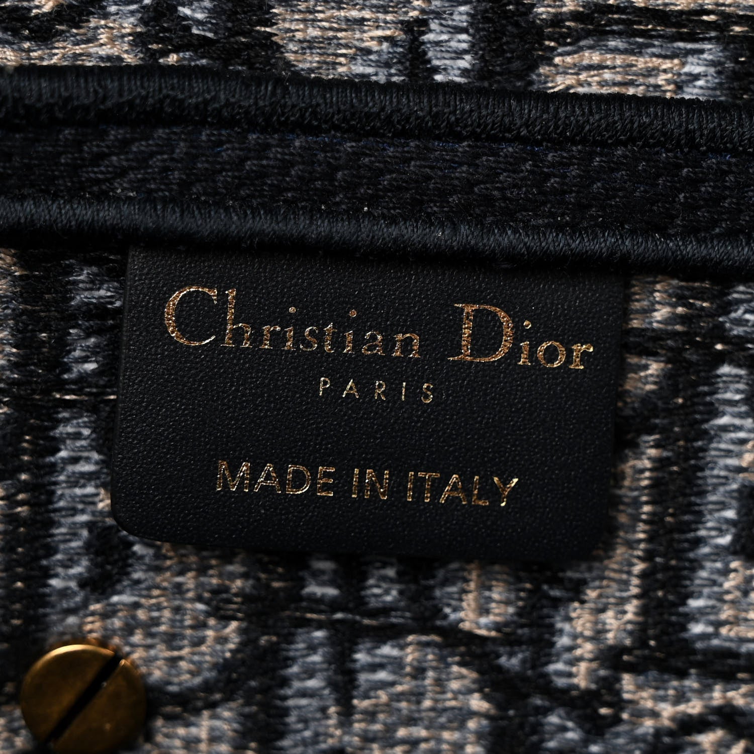 Christian Dior Oblique Embroidered Saddle Bag Blue 6 of 13
