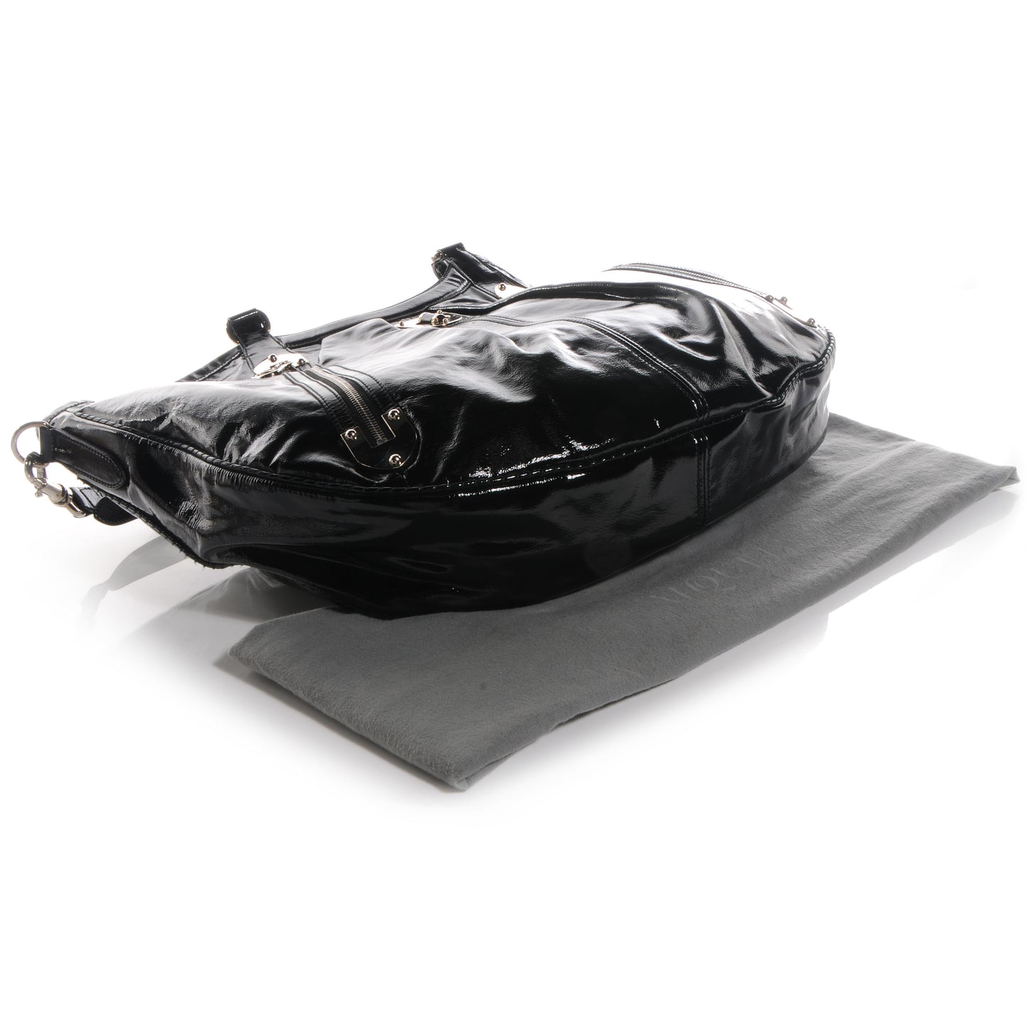 Patent Leather Hobo Black