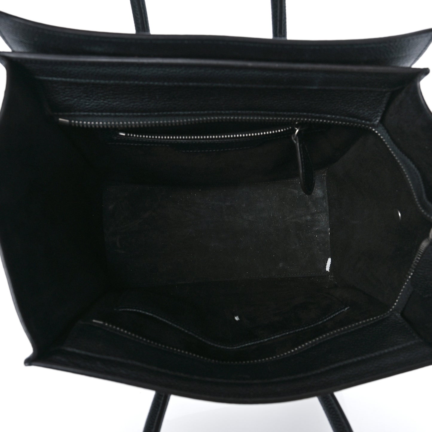 Drummed Calfskin Micro Luggage Black