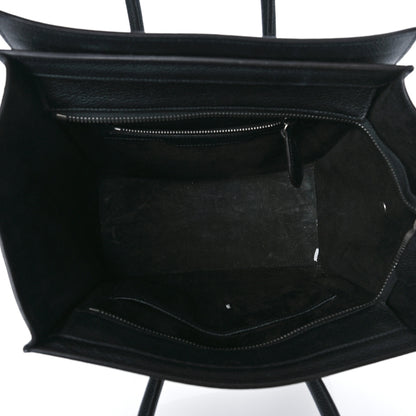 Celine Drummed Calfskin Micro Luggage Black 5 of 16