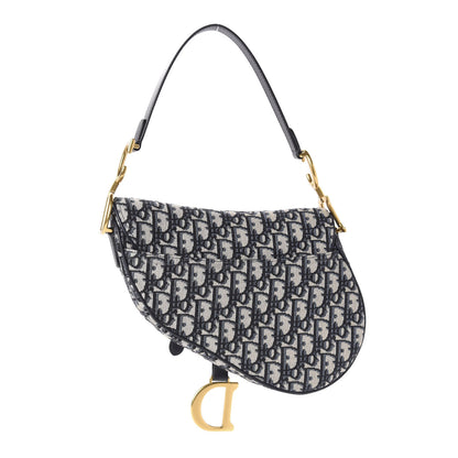 Christian Dior Oblique Saddle Bag Blue 3 of 12