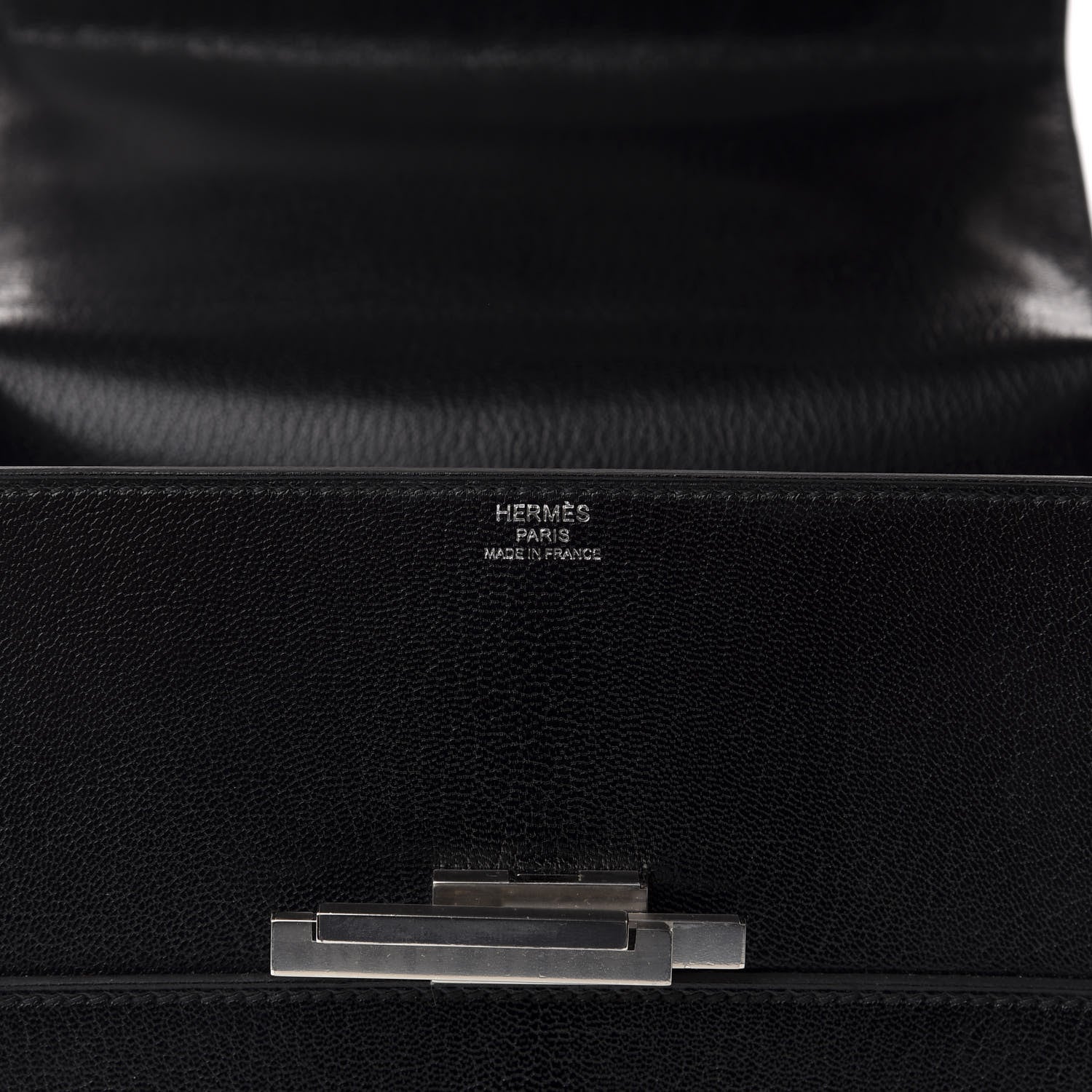 Hermes Chevre Chamkila Cinhetic Boxy Top Handle Bag Black 7 of 11