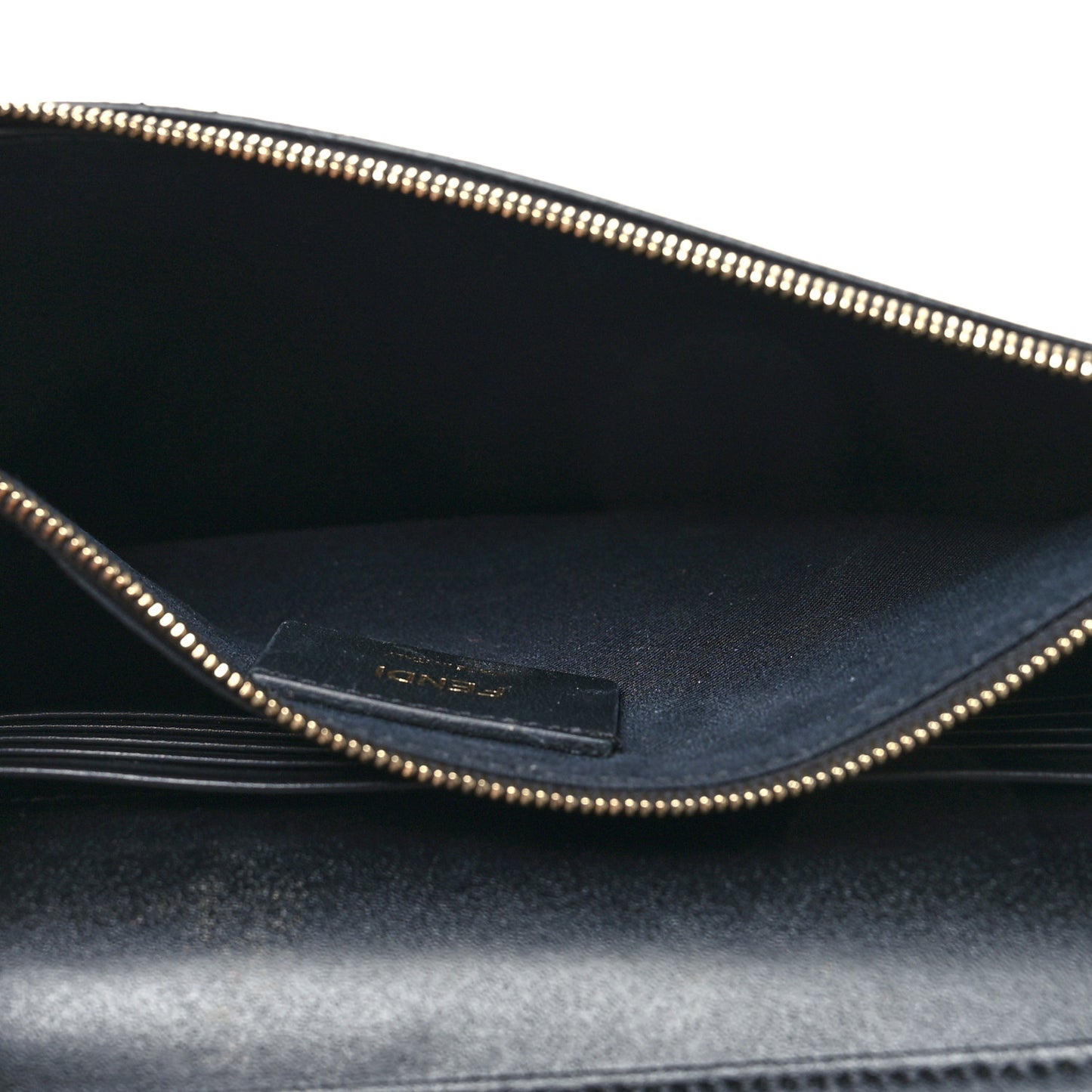 Vitello Liberty Lucido F is Fendi Medium Envelope Wallet on Chain Black