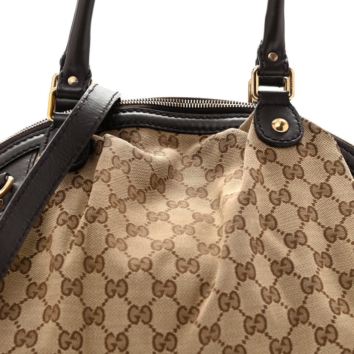 Gucci Monogram Medium Sukey Boston Bag Brown 8 of 15
