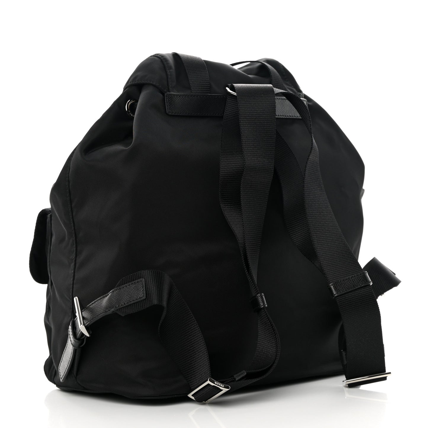 Tessuto Nylon Saffiano Medium Backpack Black