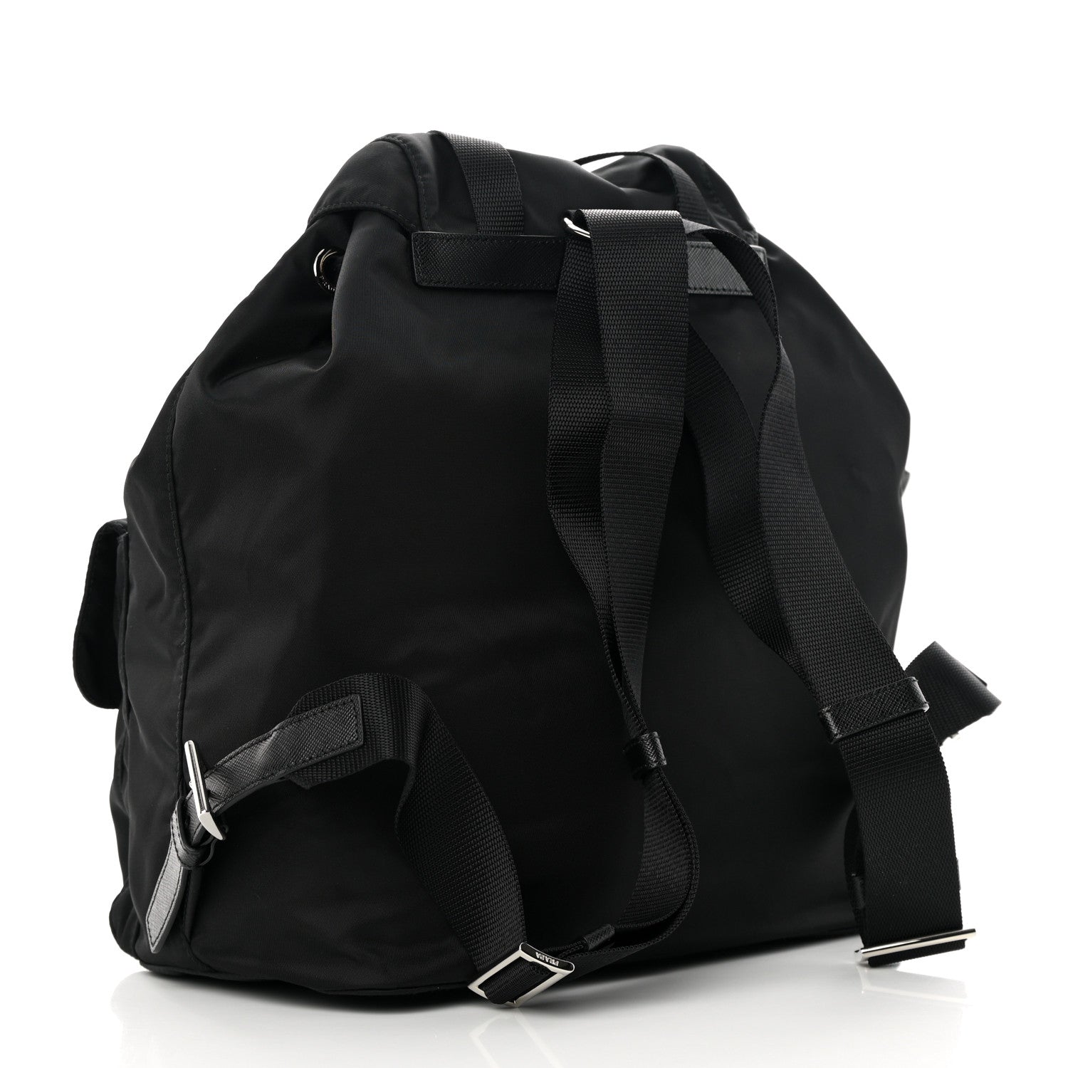 Prada Tessuto Nylon Saffiano Medium Backpack Black 3 of 12