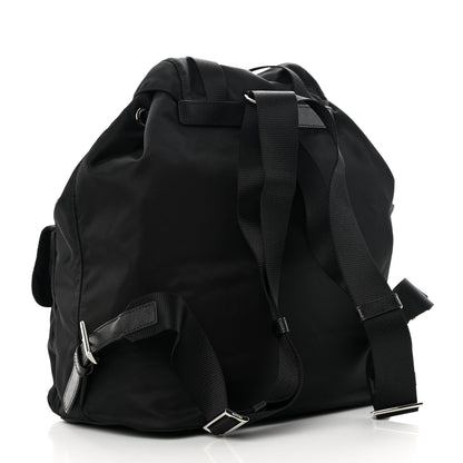 Prada Tessuto Nylon Saffiano Medium Backpack Black 3 of 12