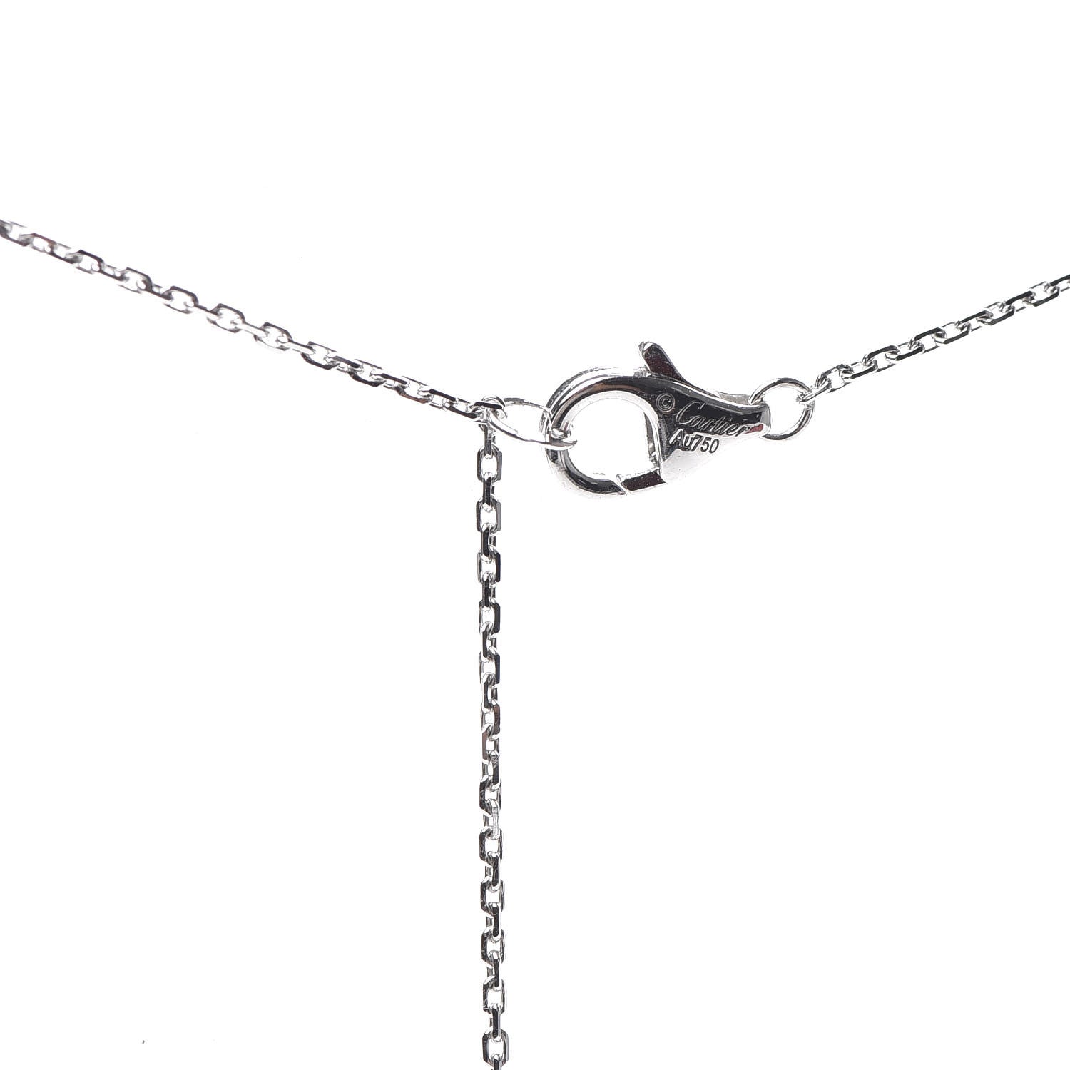 Cartier 18K White Gold Diamond XS Amulette de Pendant Necklace 4 of 5