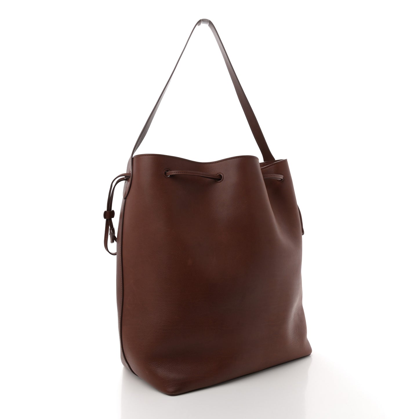 Saddle Calfskin Belvedere Bucket Bag New Burgundy