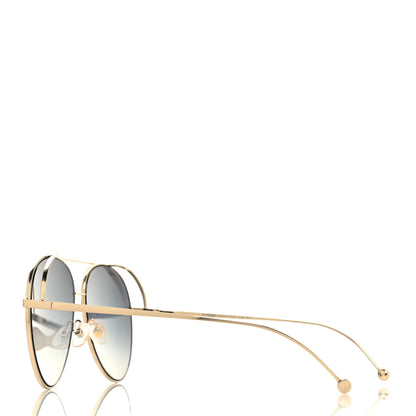 Fendi Metal Aviator Sunglasses FF0286/S Gold 3 of 7