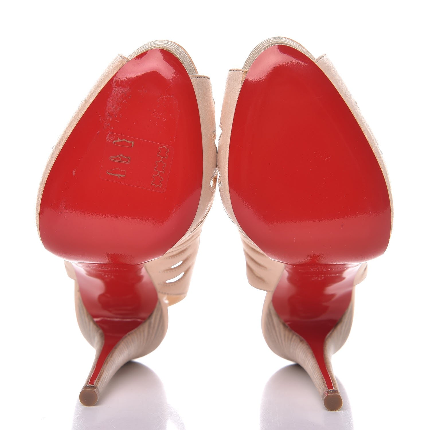 Christian Louboutin Calf Vegetale Griff Sling 120 Pumps 36 Natural Grezzo 5 of 12