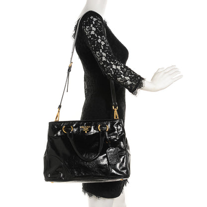 Prada Vitello Shine Tote Nero Black 2 of 10