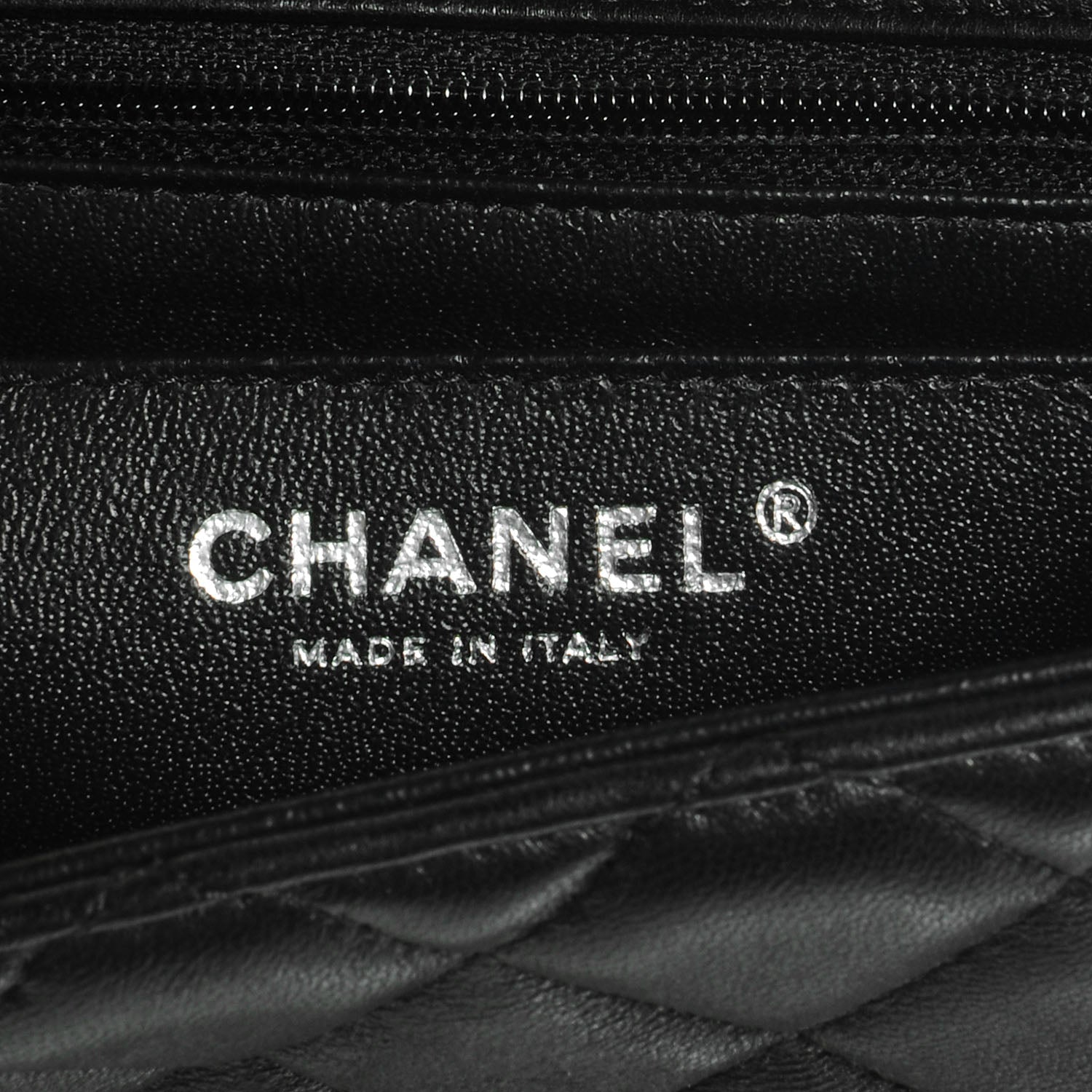 Chanel Lambskin Quilted Mini Square Flap Black 7 of 8