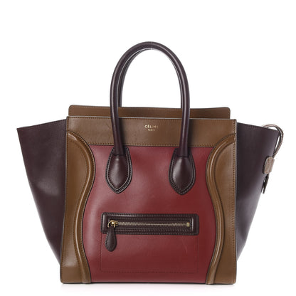 Celine Smooth Calfskin Mini Tri-Color Luggage Rust 1 of 8