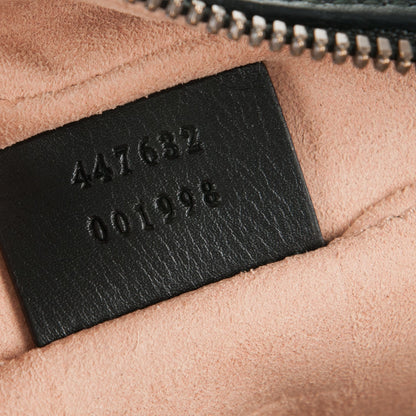 Gucci Calfskin Matelasse Small GG Marmont Chain Shoulder Bag Black 7 of 7