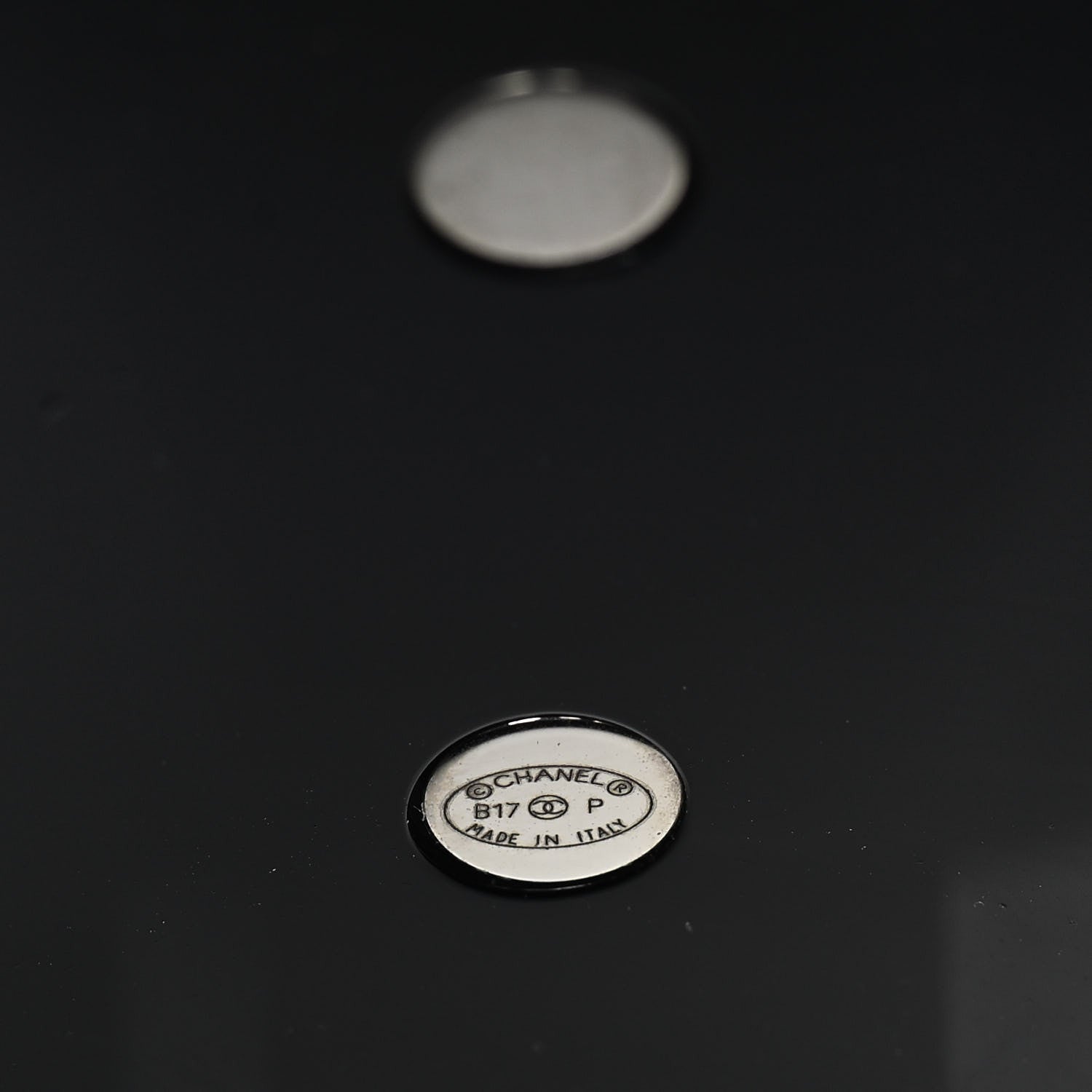 Chanel Resin Baguette Crystal CC Cuff Black 4 of 4