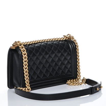 Chanel Lambskin Quilted Medium Boy Flap Black 3 of 7