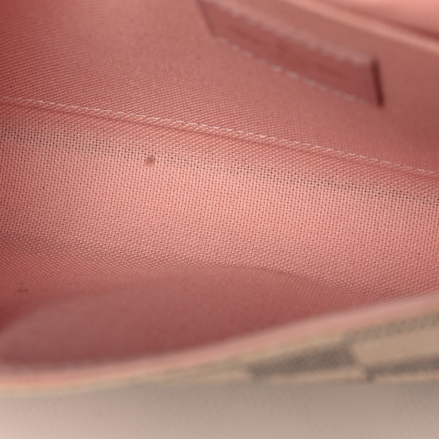 Damier Azur Pochette Felicie Chain Wallet Rose Ballerine