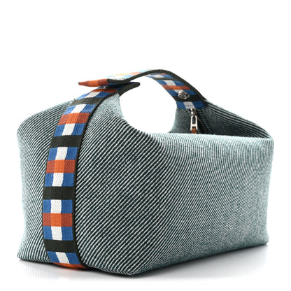 Hermes Wool Large Bride-A-Brac H Natte Pouch Bleu 3 of 6