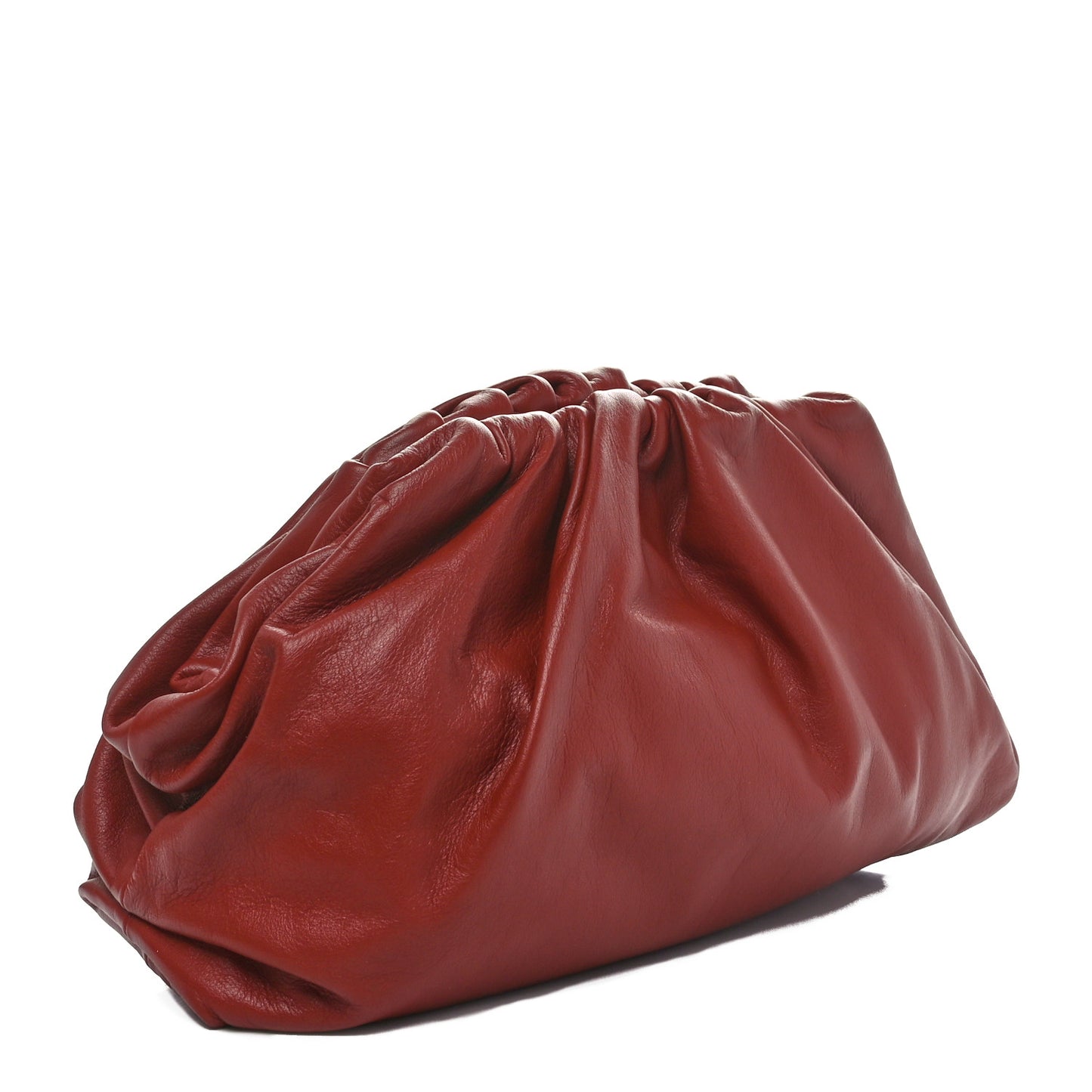 Smooth Butter Calf The Pouch Oversized Clutch Rust