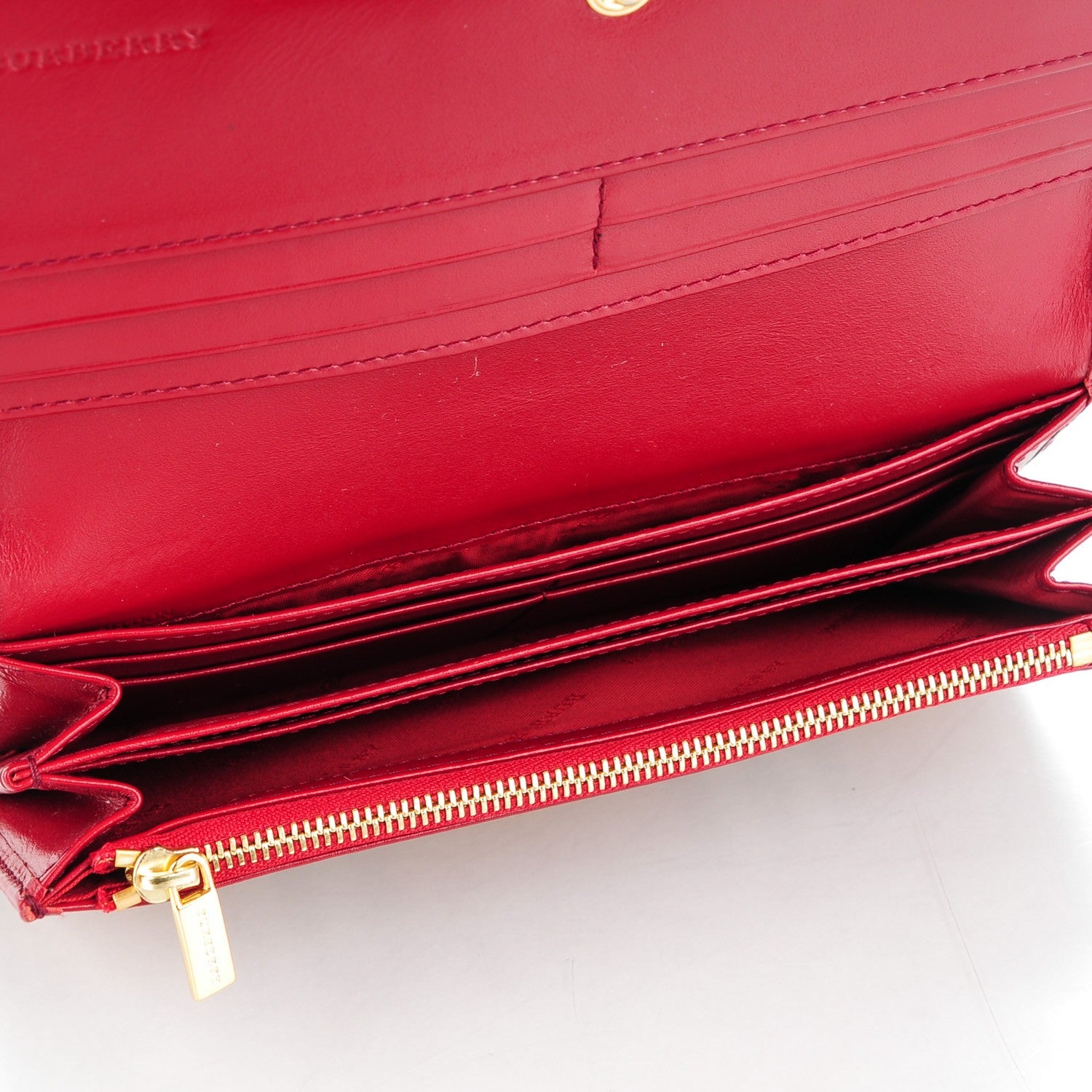 Burberry Haymarket Check Winsley Continental Wallet Red 5 of 8