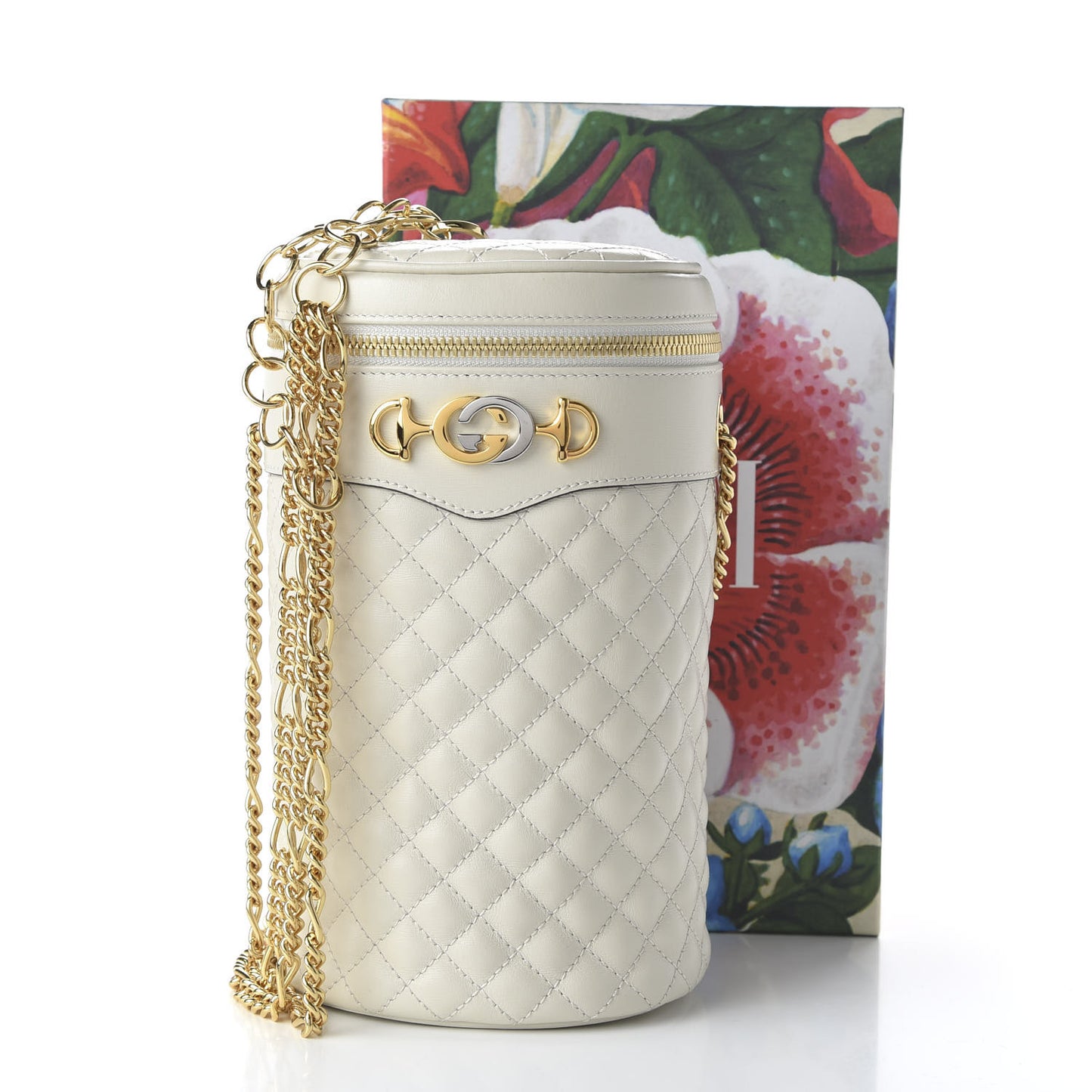 Calfskin Trapuntata Zumi Belt Bag Off White