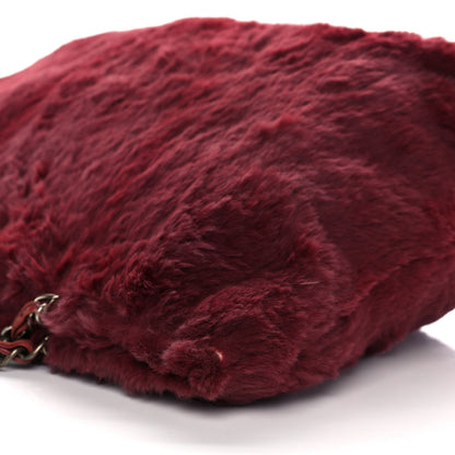 Chanel Rabbit Fur Shoulder Bag Burgundy 12 of 15