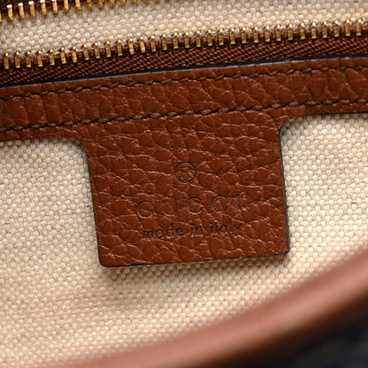 Gucci New Denim GG Monogram Calfskin Small Jackie 1961 Hobo Blue Tea Cuir 7 of 11