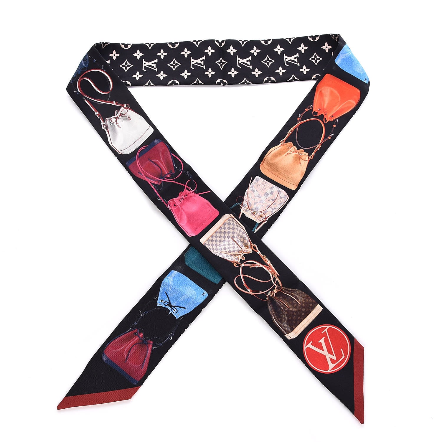 Louis Vuitton Silk Monogram Tribute To Noe BB Bandeau Black 1 of 8