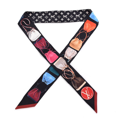 Louis Vuitton Silk Monogram Tribute To Noe BB Bandeau Black 1 of 8