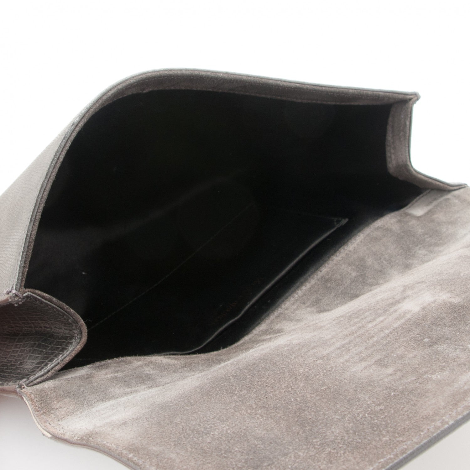 Saint Laurent Lizard Calfskin Embossed Classic Y Ligne Clutch Gray 5 of 7