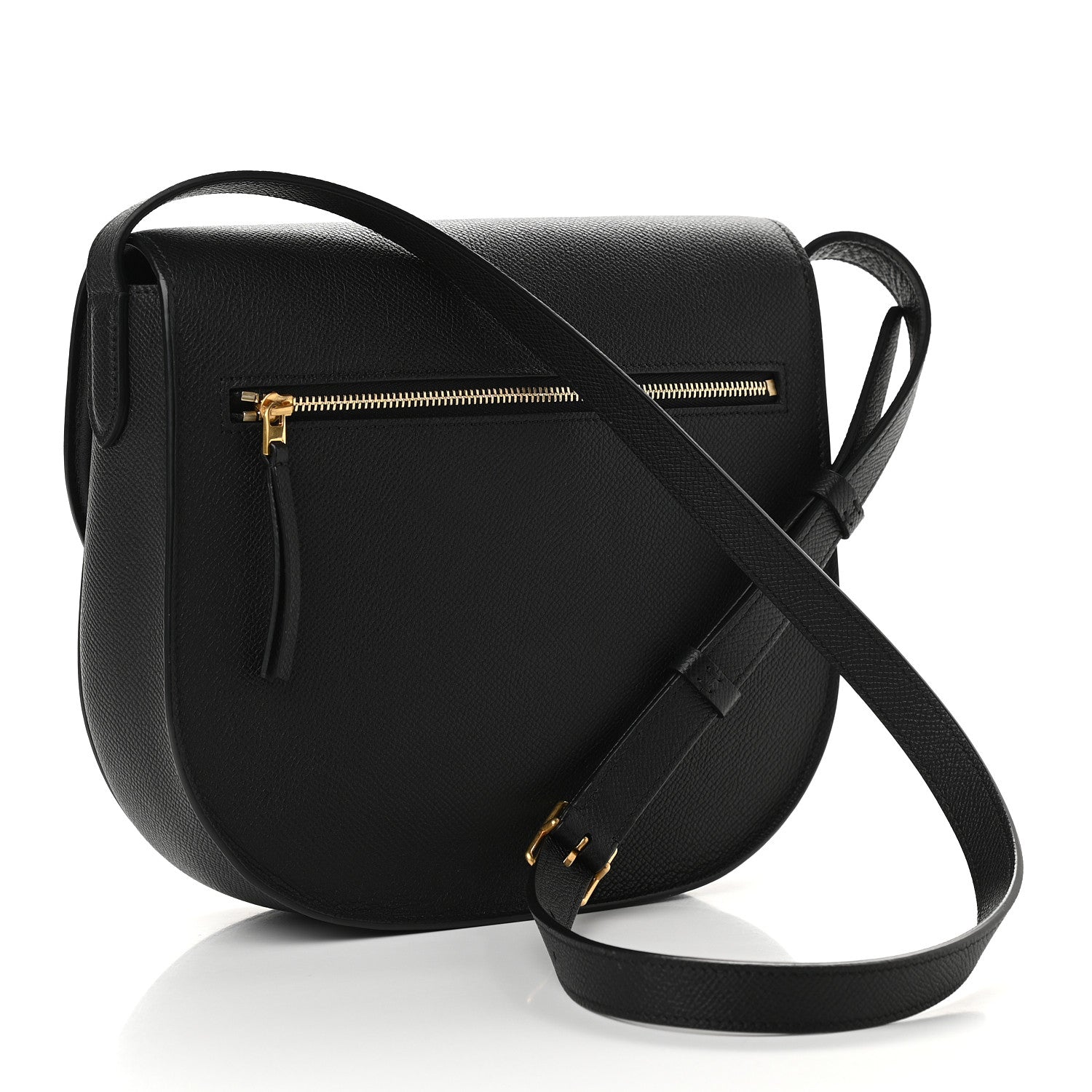 Celine Grained Calfskin Compact Trotteur Black 3 of 8