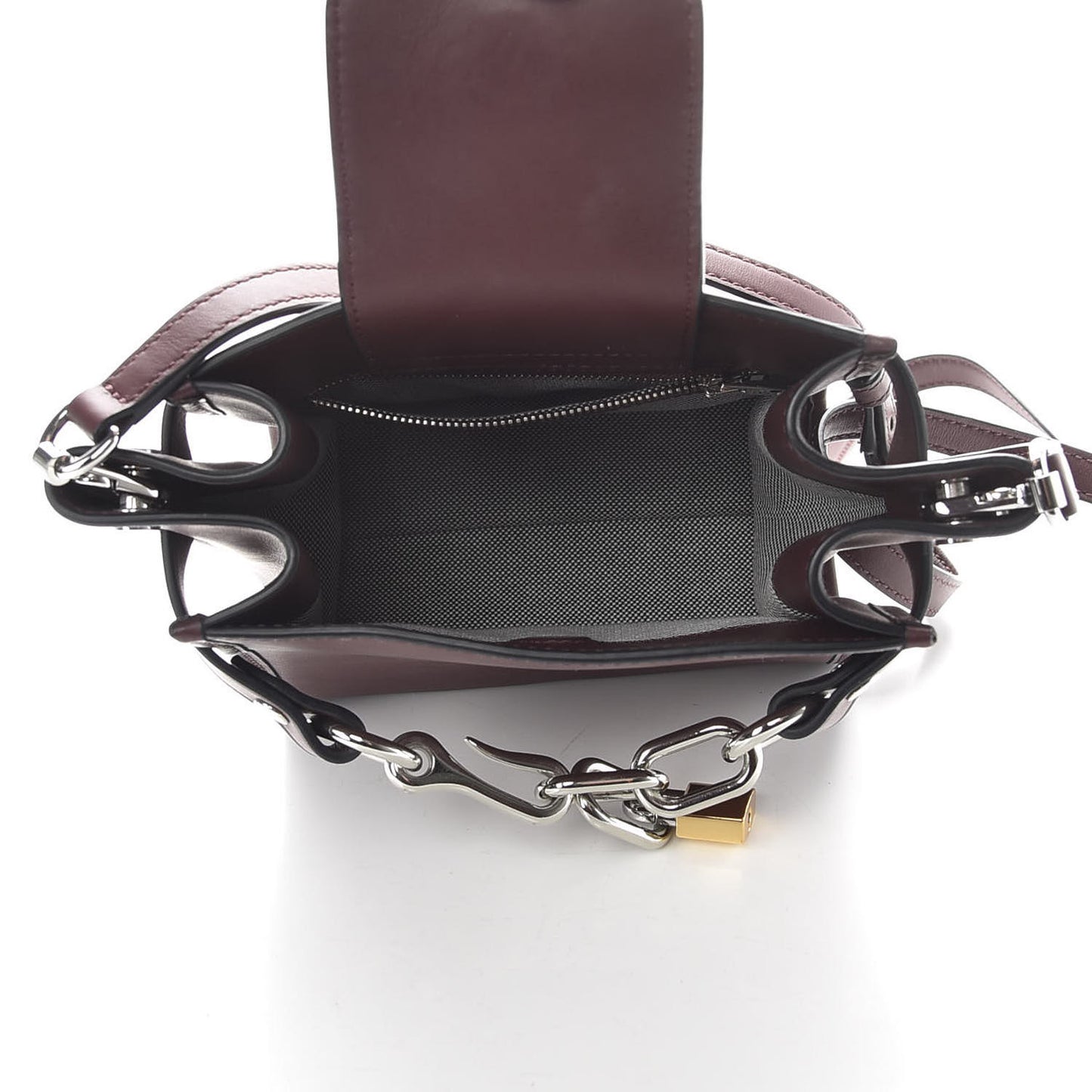 Calfskin Mini Attica Chain Crossbody Beet