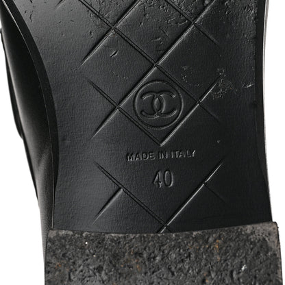 Chanel Lambskin Quilted CC Turnlock Loafers 40 Black 6 of 9