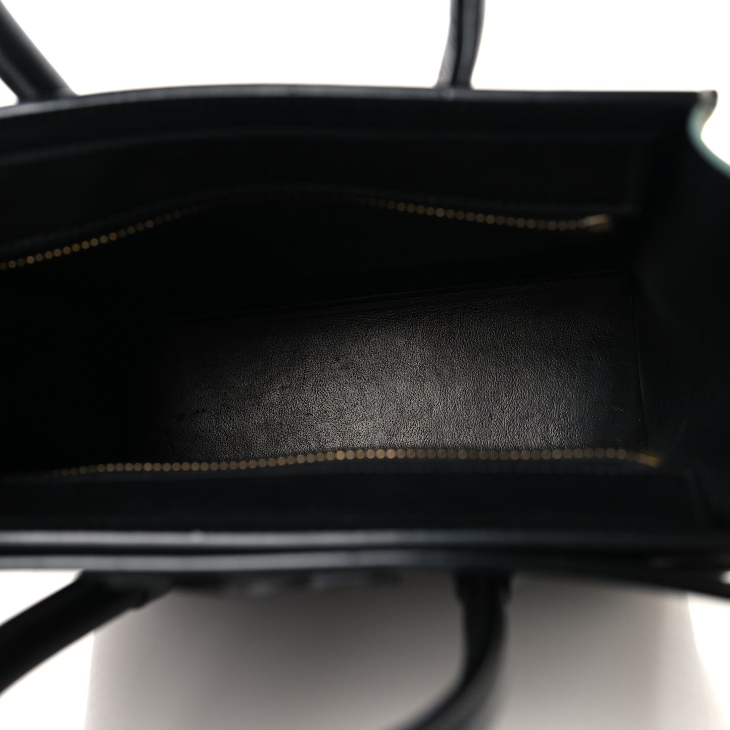 Baby Grained Calfskin Nano Tri-Color Luggage Zinc Almond