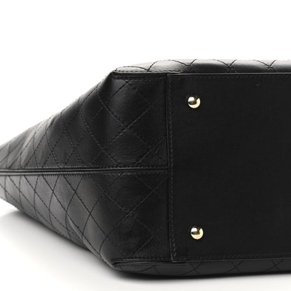 Chanel Calfskin Stitched Shopping Tote Black 10 of 11