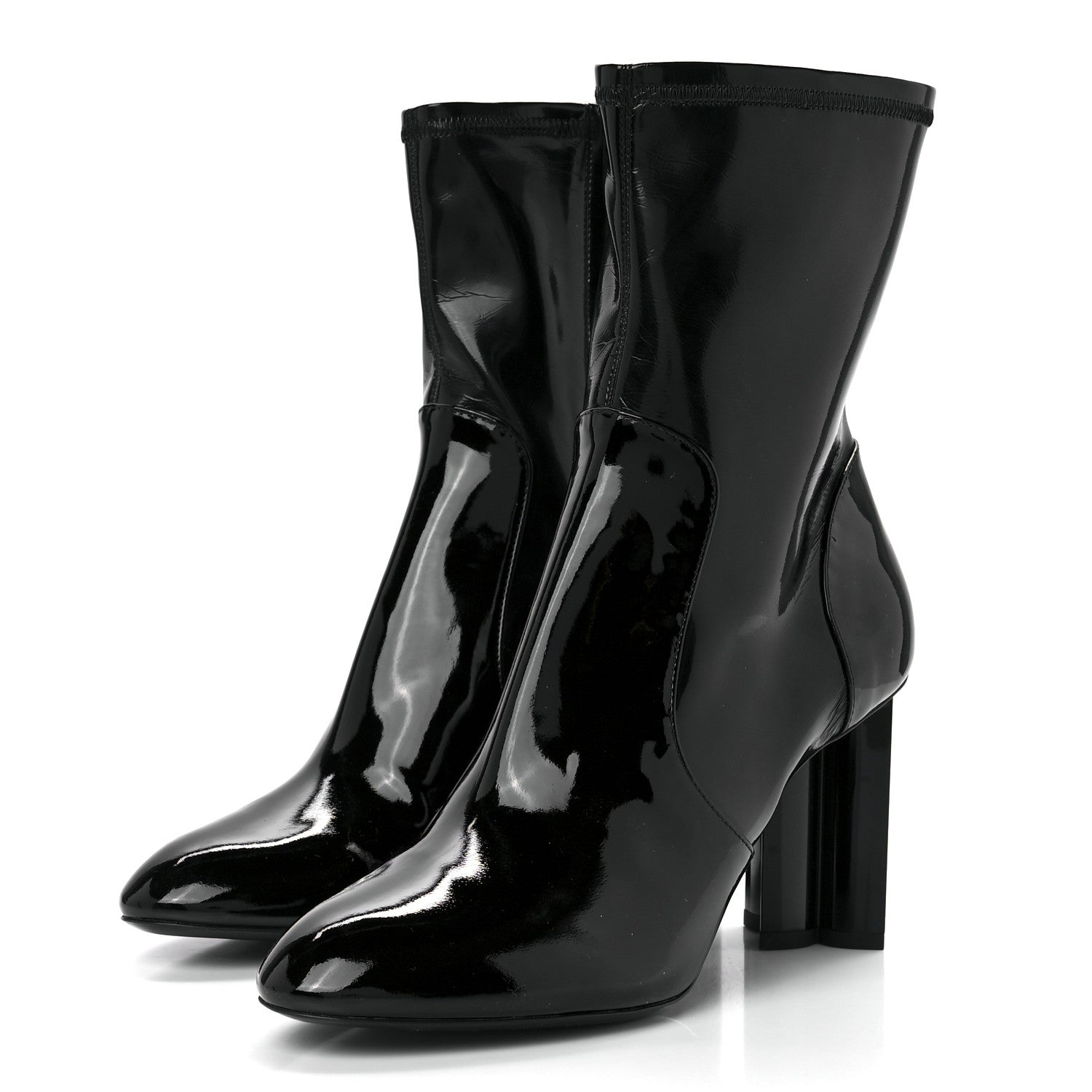 Louis Vuitton Patent Silhouette Ankle Boots 40 Black 3 of 9