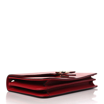 Gucci Dollar Calfskin Interlocking G Shoulder Bag Red 4 of 9
