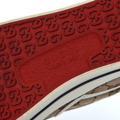 Gucci GG Monogram Womens 1977 Tennis Slip On 30mm Sneakers 38 Beige Ebony Mystic White 7 of 17