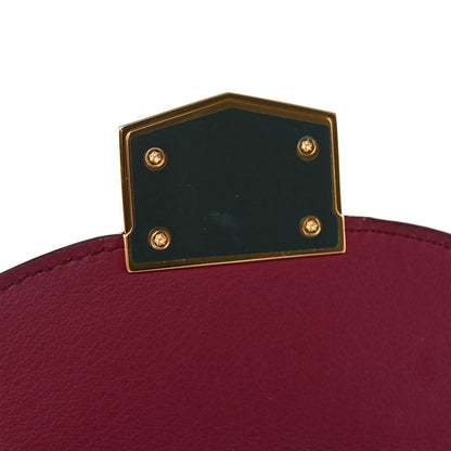 Celine Grained Calfskin Medium Trotteur Multifunction Flap Wallet Plum 11 of 15
