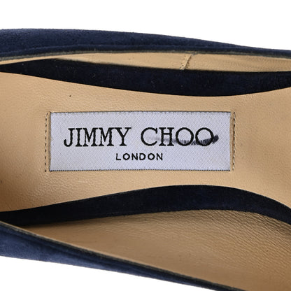 Jimmy Choo Suede Kenedy Pumps 38 Navy 7 of 7