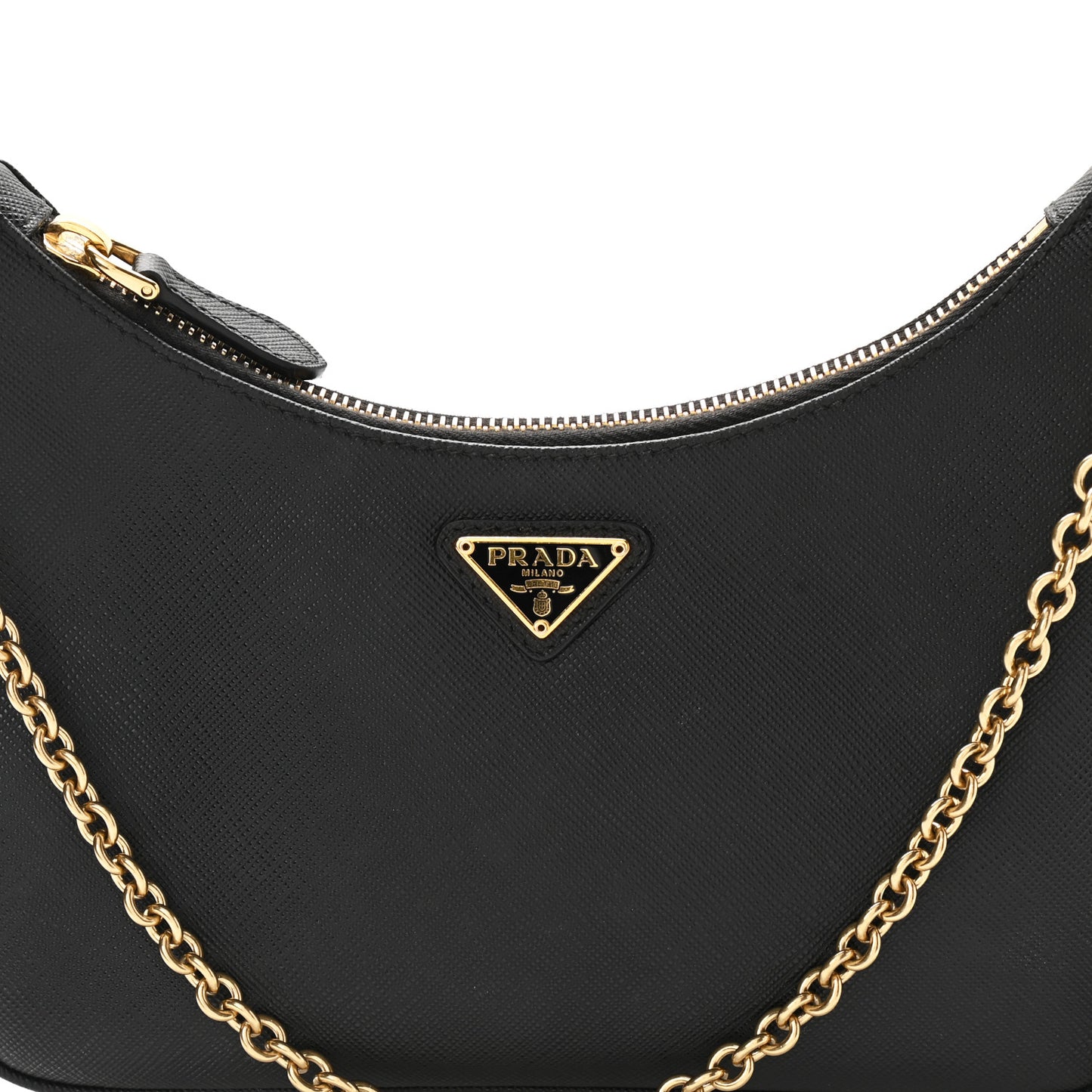 Saffiano Lux Re-Edition 2005 Shoulder Bag Black