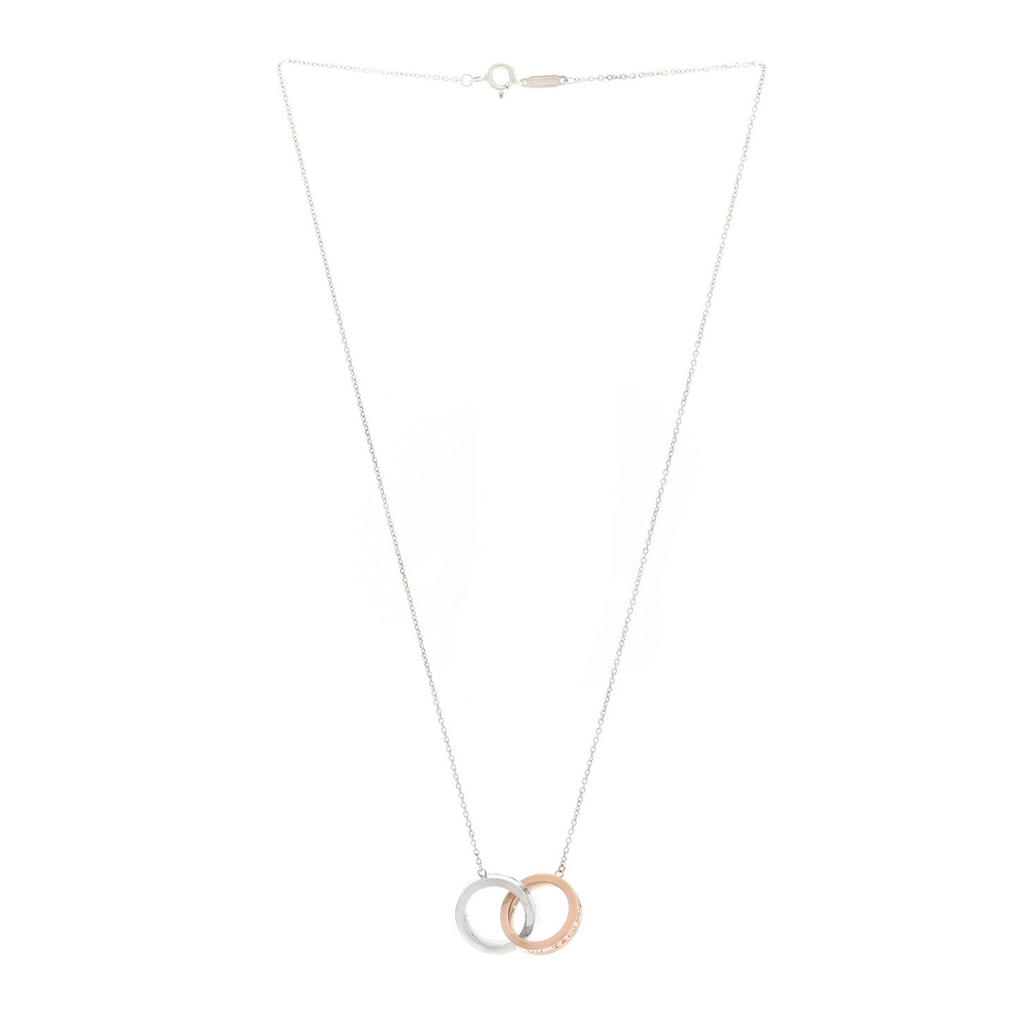 Sterling Silver Rubedo 1837 Interlocking Circles Pendant Necklace