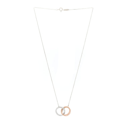 Tiffany Sterling Silver Rubedo 1837 Interlocking Circles Pendant Necklace 3 of 5