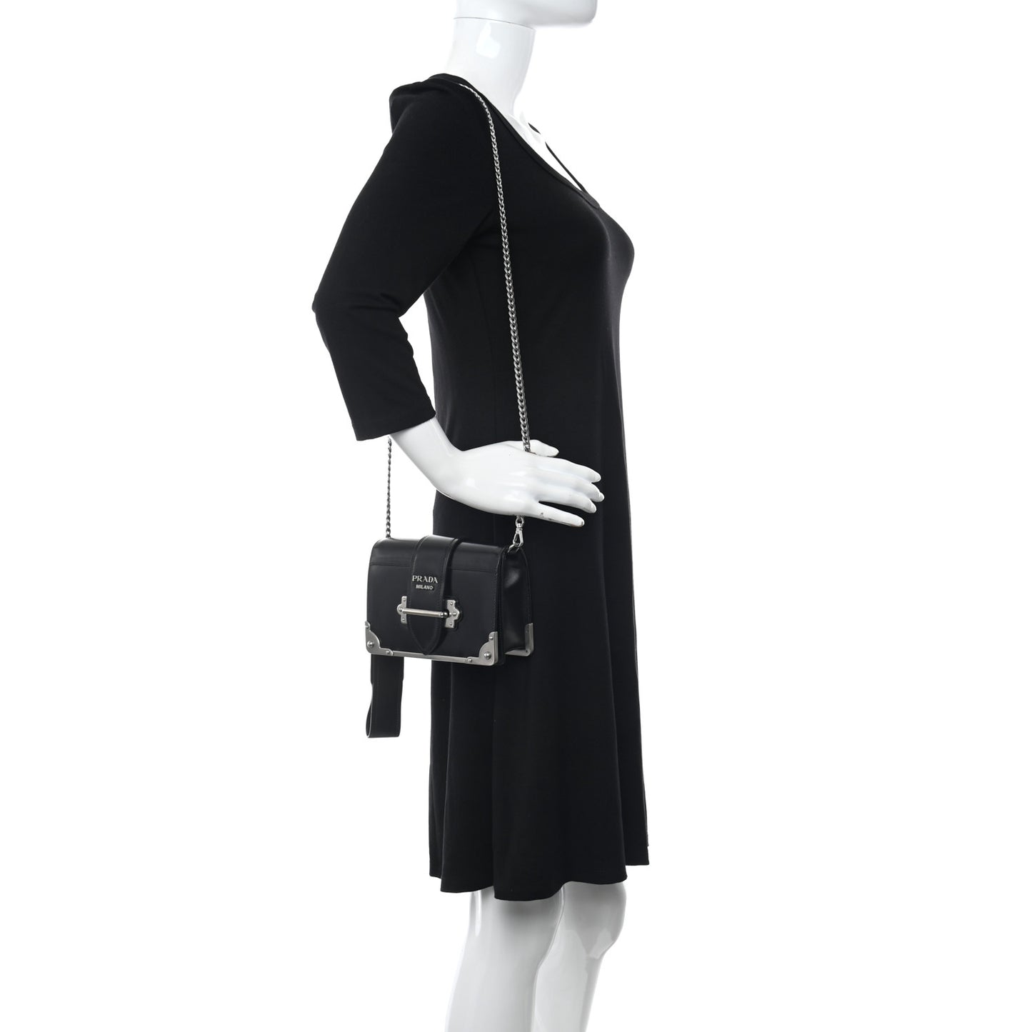 Spazzolato Soft Calfskin Cahier Bag Black