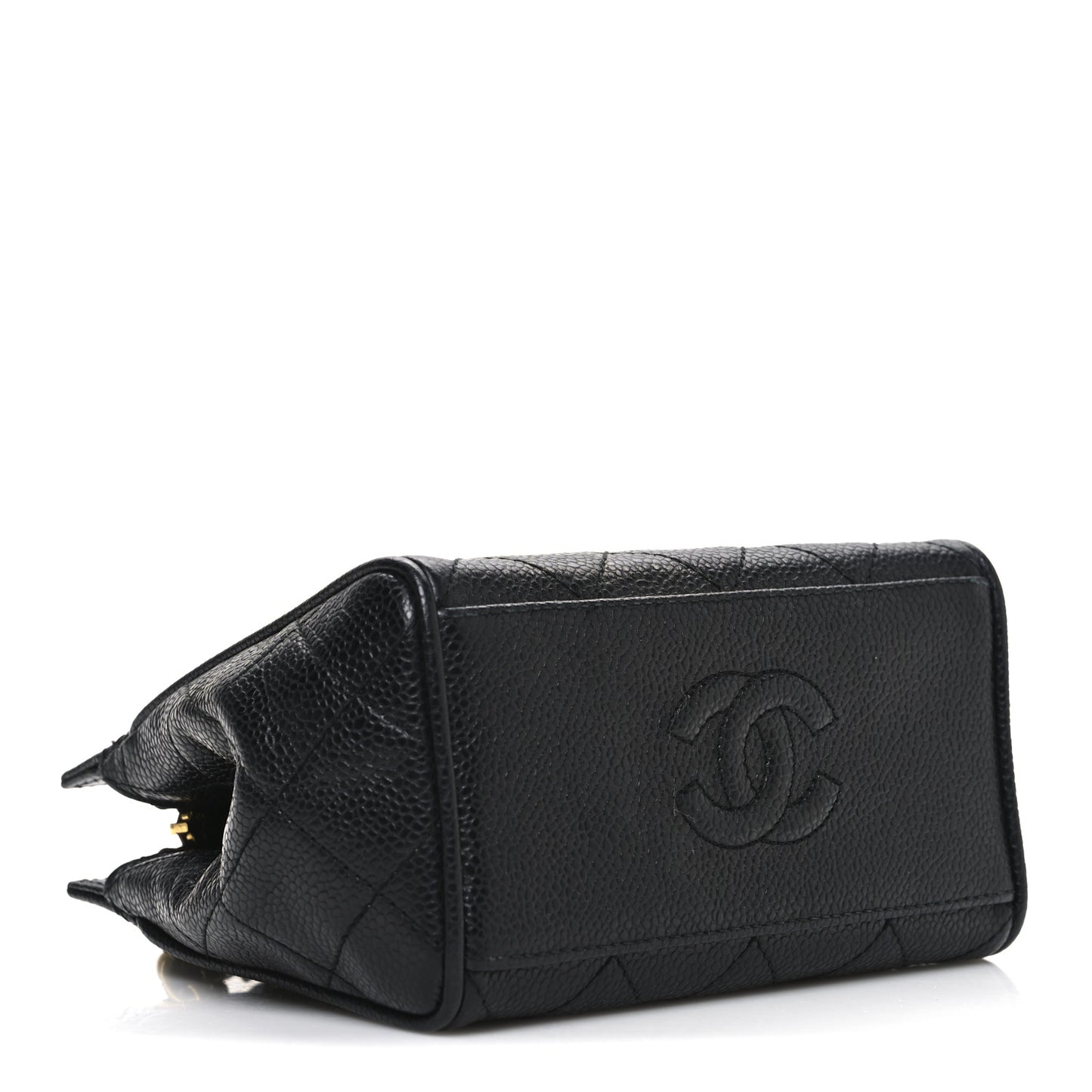 Caviar Quilted Shoulder Bag Black