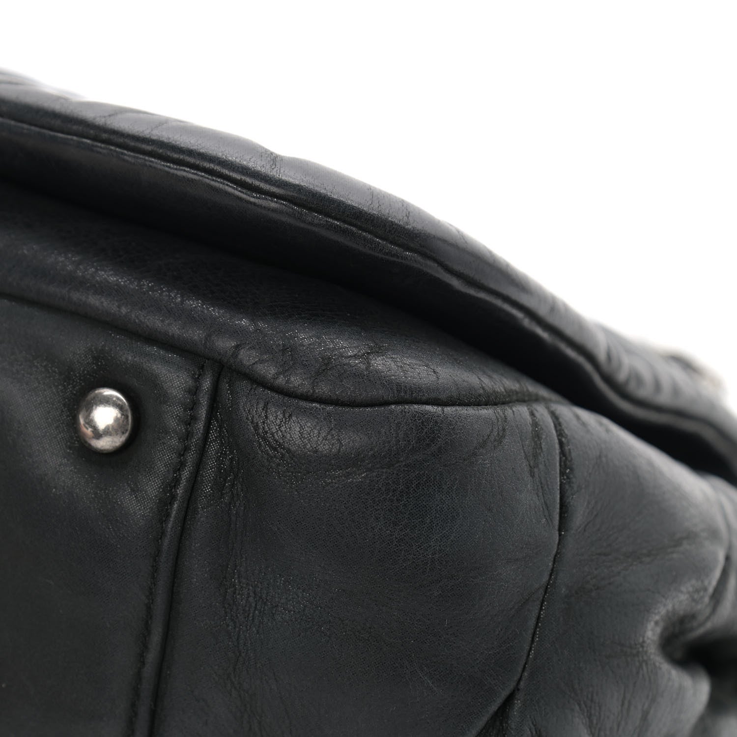Chanel Iridescent Calfskin Glint Accordion Flap Black 9 of 17